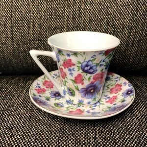 Floral Tea Cup & Saucer